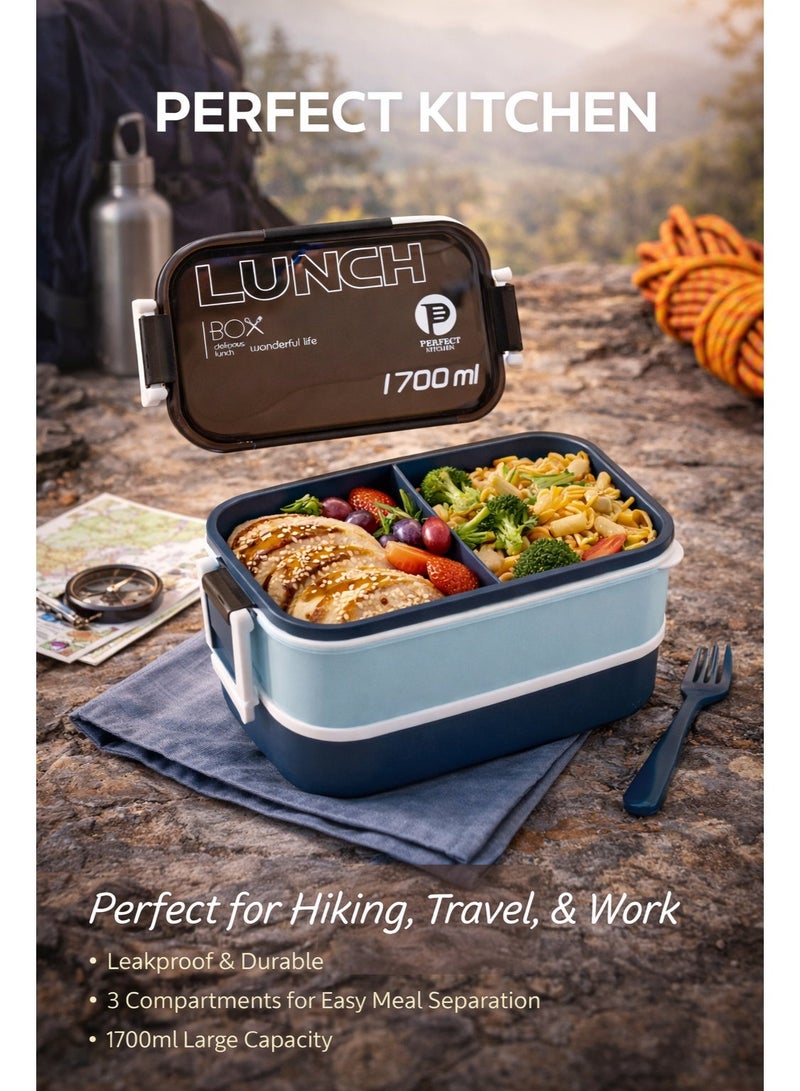 بيرفكت كيتشن علبة غداء 1700 مل- أزرق - Image 1